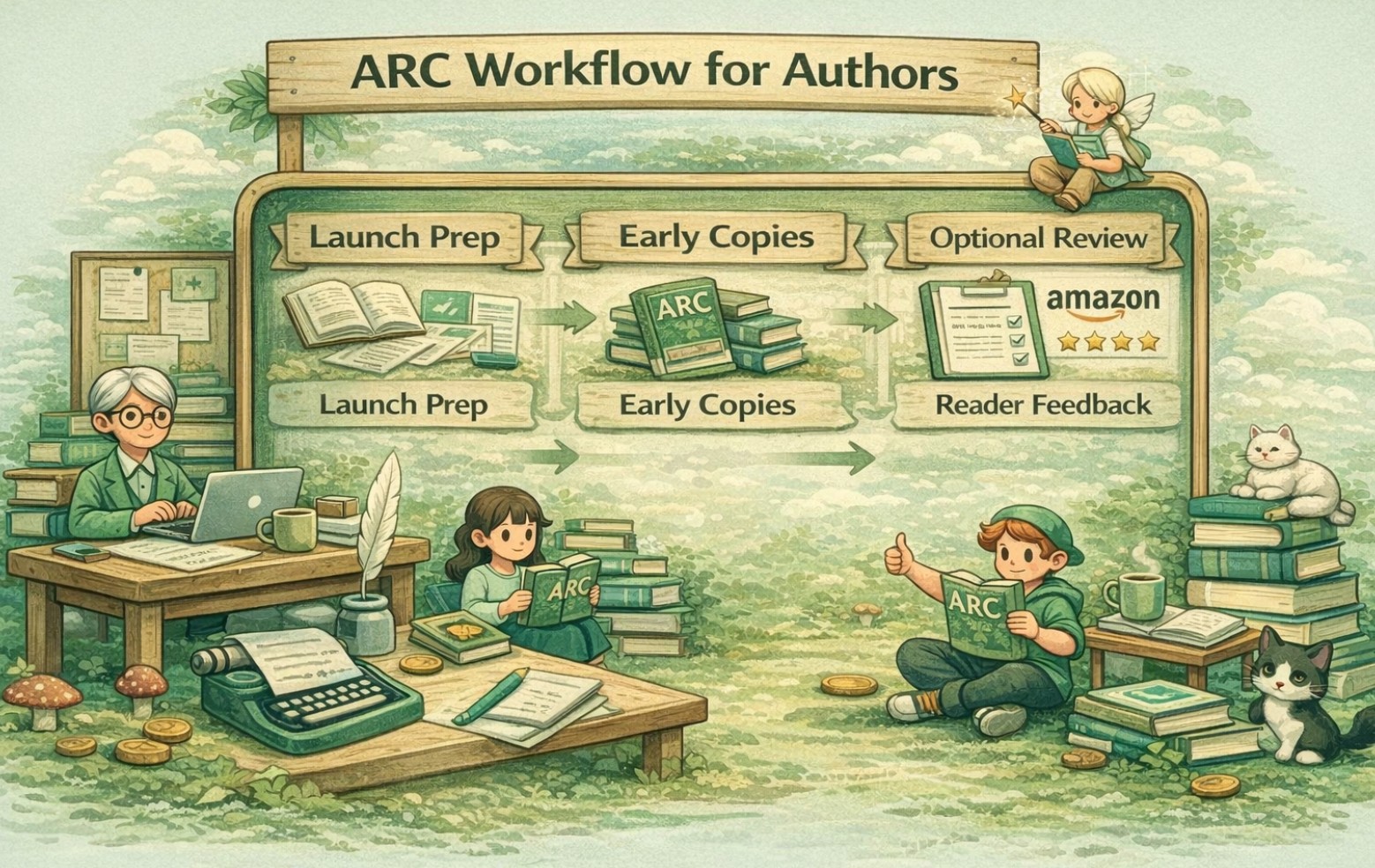 ARC workflow for book reviews and early reader feedback