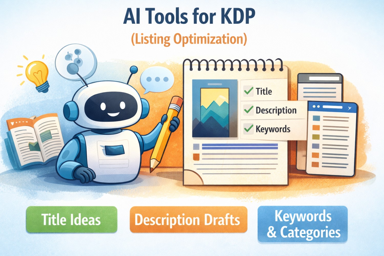 AI tools for Amazon KDP authors to optimize book listings