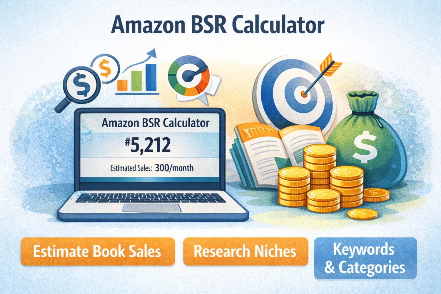 Amazon BSR Calculator for estimating book sales and royalties