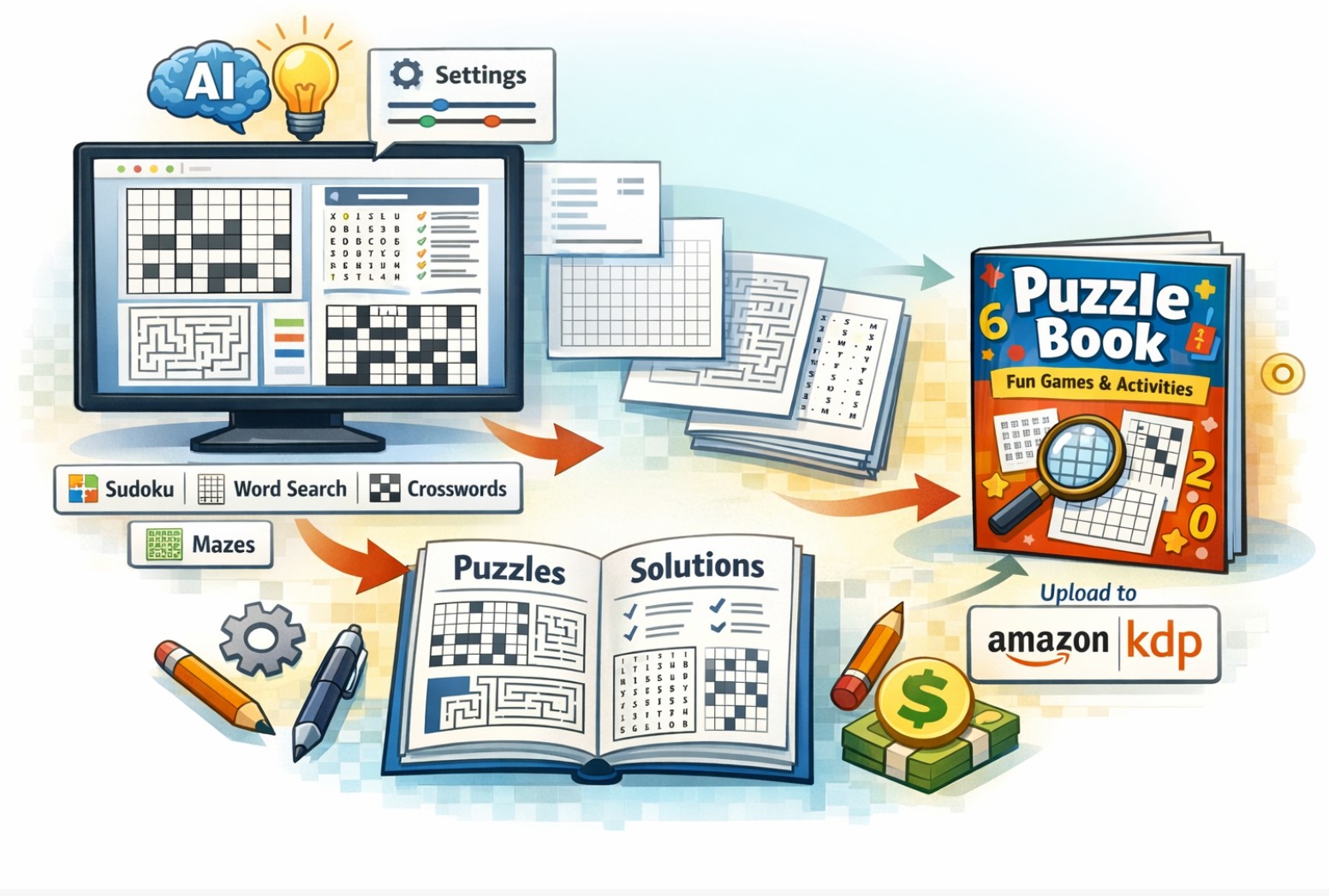 Puzzle Generator for KDP Books